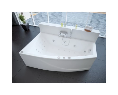 Акриловая гидромассажная ванна 180x125 см левая пневматическое управление стандартные форсунки Aquatek Оракул