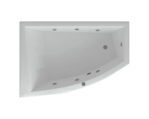 Акриловая гидромассажная ванна 180x125 см левая пневматическое управление плоские форсунки Aquatek Оракул