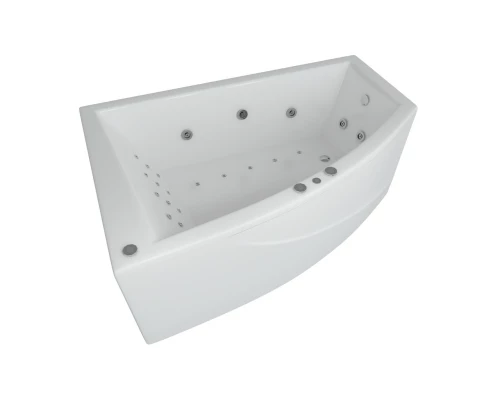 Акриловая гидромассажная ванна 180x125 см левая пневматическое управление плоские форсунки Aquatek Оракул