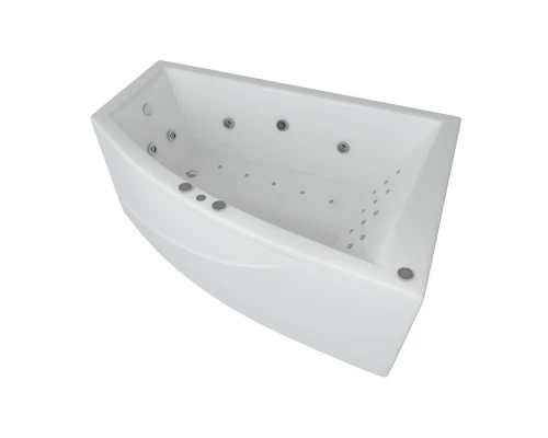 Акриловая гидромассажная ванна 180x125 см правая пневматическое управление плоские форсунки Aquatek Оракул