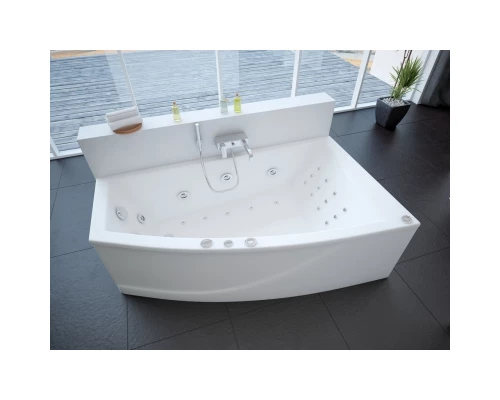 Акриловая гидромассажная ванна 180x125 см правая пневматическое управление плоские форсунки Aquatek Оракул
