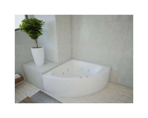 Акриловая гидромассажная ванна 152x152 см пневматическое управление стандартные форсунки Aquatek Юпитер