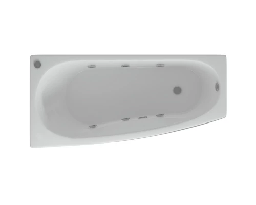 Акриловая гидромассажная ванна 160x75 см левая пневматическое управление плоские форсунки Aquatek Пандора