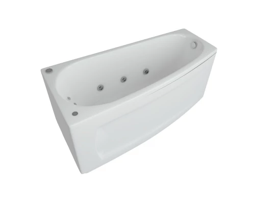 Акриловая гидромассажная ванна 160x75 см левая пневматическое управление плоские форсунки Aquatek Пандора