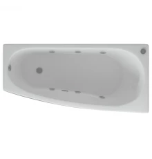Акриловая гидромассажная ванна 160x75 см правая пневматическое управление плоские форсунки Aquatek Пандора