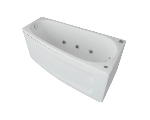 Акриловая гидромассажная ванна 160x75 см правая пневматическое управление плоские форсунки Aquatek Пандора