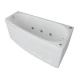 Акриловая гидромассажная ванна 160x75 см правая пневматическое управление плоские форсунки Aquatek Пандора