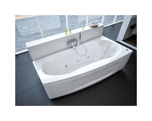 Акриловая гидромассажная ванна 160x75 см правая пневматическое управление плоские форсунки Aquatek Пандора