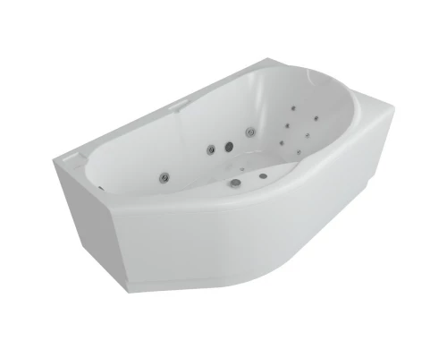Акриловая гидромассажная ванна 170x100 см правая пневматическое управление премиум форсунки Aquatek Таурус
