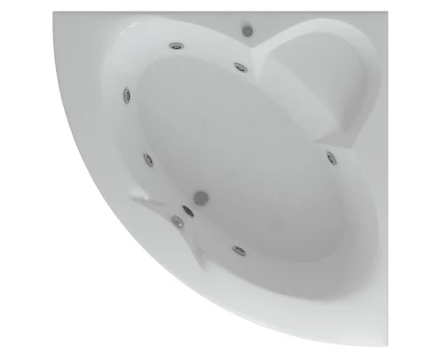Акриловая гидромассажная ванна 156x156 см пневматическое управление стандартные форсунки Aquatek Поларис 2
