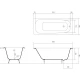 Чугунная ванна 150x70 см Aquatek Сигма AQ8850F-00