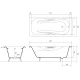 Чугунная ванна 180x80 см Aquatek Гамма AQ8080FH-00