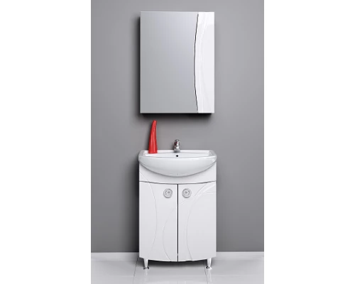 Зеркальный шкаф 50х70 см белый глянец Aqwella Samba Sam.04.05