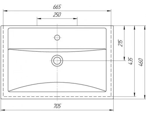 Раковина 70,5х46 см Aqwella Фостер 4620008197746