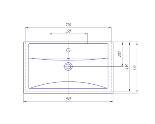 Раковина 81х45,5 см Aqwella Фостер 4640021064733