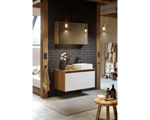 Зеркальный шкаф 100х60 см дуб балтийский Aqwella 5 Stars Mobi MOB0410/MOB0717DB/Z