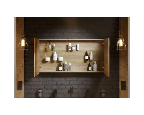 Зеркальный шкаф 120х60 см дуб балтийский Aqwella 5 Stars Mobi MOB0412/MOB0717DB/Z