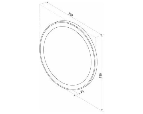 Зеркало 78x78 см Art&Max Bolzano AM-Boz-780-DS-F