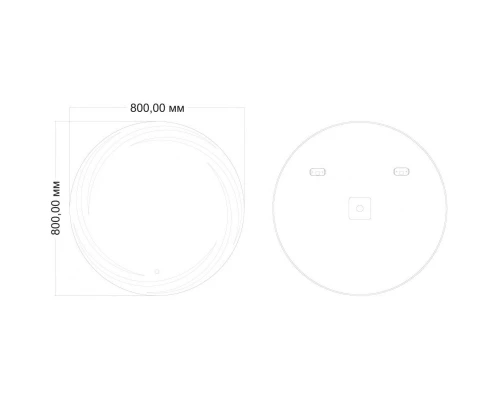 Зеркало 80x80 см Art&Max Romantic AM-Rom-800-800-DS-F