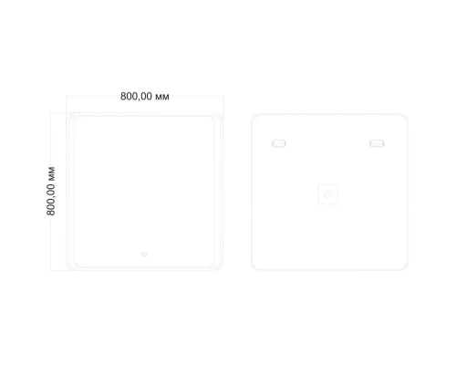 Зеркало 80x80 см Art&Max Elegant AM-Ele-800-800-DS-F