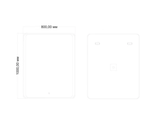 Зеркало 80x100 см Art&Max Elegant AM-Ele-800-1000-DS-F