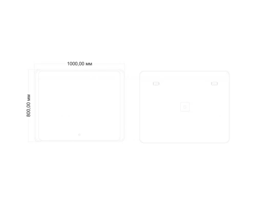 Зеркало 100x80 см Art&Max Elegant AM-Ele-1000-800-DS-F