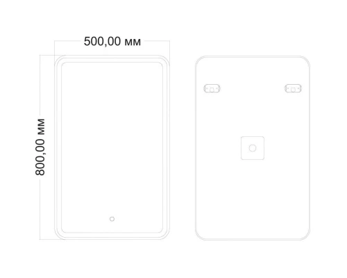 Зеркало 50x80 см Art&Max Vita AM-Vit-500-800-DS-F