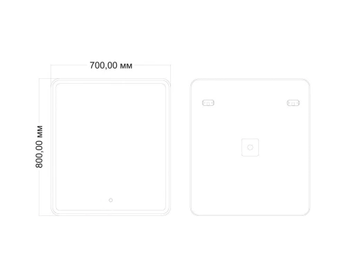 Зеркало 70x80 см Art&Max Vita AM-Vit-700-800-DS-F