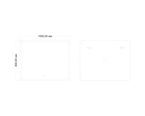 Зеркало 100x80 см Art&Max Vita AM-Vit-1000-800-DS-F