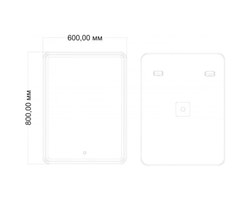 Зеркало 60x80 см Art&Max Tito AM-Tit-600-800-DS-F