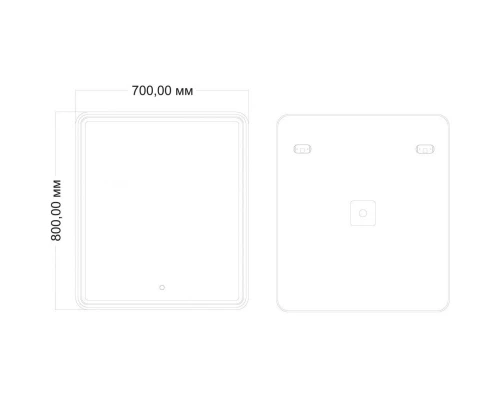 Зеркало 70x80 см Art&Max Tito AM-Tit-700-800-DS-F