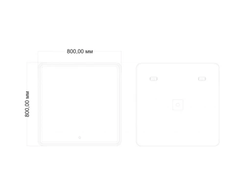 Зеркало 80x80 см Art&Max Tito AM-Tit-800-800-DS-F