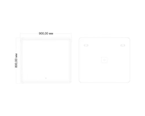 Зеркало 90x80 см Art&Max Tito AM-Tit-900-800-DS-F