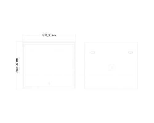 Зеркало 90x80 см Art&Max Zoe AM-Zoe-900-800-DS-F