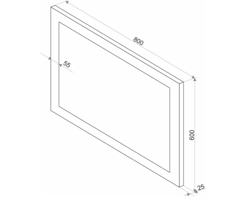 Зеркало 80x60 см Art&Max Soli AM-Sol-800-600-DS-F-H
