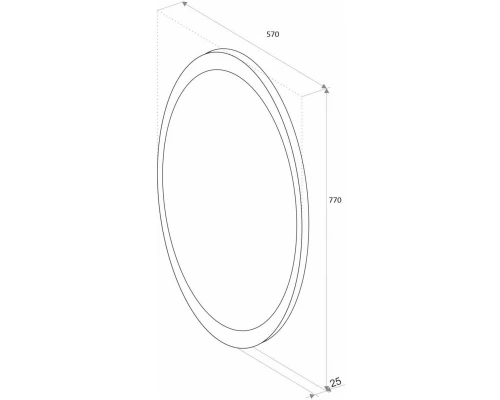 Зеркало 57x77 см Art&Max Ovale AM-Ova-570-770-DS-F-H