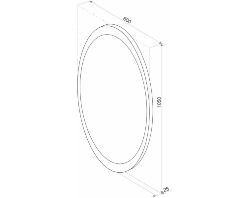 Зеркало 60x105 см Art&Max Ovale AM-Ova-600-1050-DS-F-H