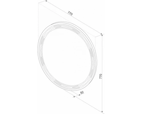 Зеркало 77x77 см Art&Max Bologna AM-Bol-D770-DS-F-H