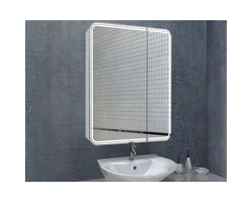 Зеркальный шкаф 80x80 см белый L Art&Max Verona AM-Ver-800-800-2D-L-DS-F
