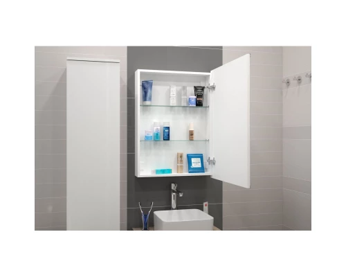 Зеркальный шкаф 60x80 см белый R Art&Max Techno AM-Tec-600-800-1D-R-DS-F