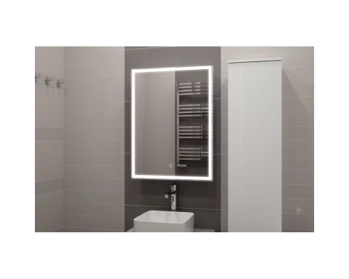 Зеркальный шкаф 60x80 см белый L Art&Max Techno AM-Tec-600-800-1D-L-DS-F