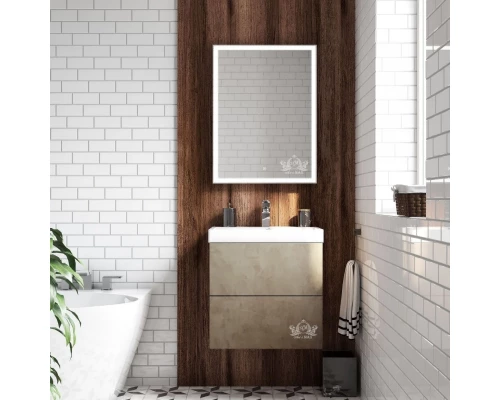 Зеркальный шкаф 60x80 см белый L Art&Max Techno AM-Tec-600-800-1D-L-DS-F