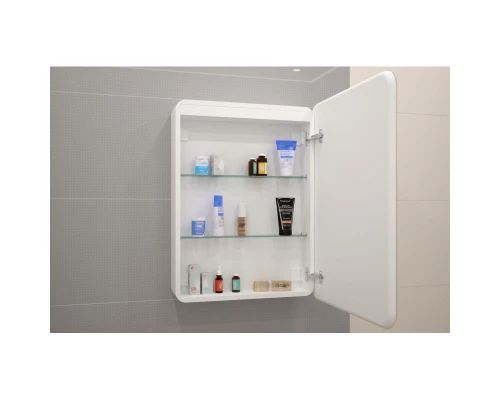 Зеркальный шкаф 60x80 см белый матовый R Art&Max Platino AM-Pla-600-800-1D-R-DS-F