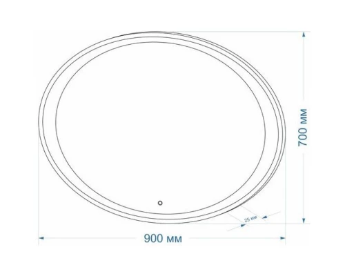 Зеркало 90x70 см Art&Max Pescara AM-Pes-900-700-DS-F
