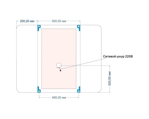 Зеркало 100x80 см Art&Max Trento AM-Tre-1000-800-DS-F