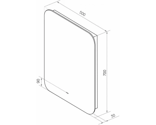 Зеркало 50x70 см Art&Max Ravenna AM-Rav-500-700-DS-F