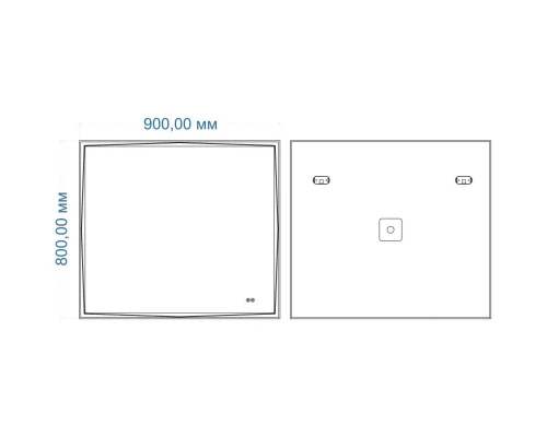 Зеркало 90x80 см Art&Max Firenze AM-Fir-900-800-DS-F-H