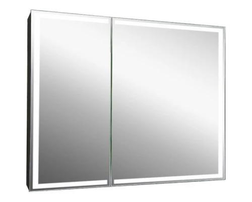 Зеркальный шкаф 100x80 см черный матовый Art&Max Techno AM-Tec-1000-800-2D-F-Nero