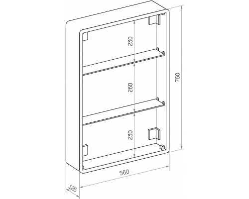 Зеркальный шкаф 60x80 см белый матовый L Art&Max Platino AM-Pla-600-800-1D-L-DS-F