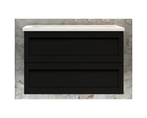 Тумба Nero Matt 99,3 см Art&Max Platino AM-Platino-1000-2C-SO-NM
